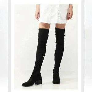 Suzanne Rae Over The Knee Stretch Jersey Sock Boots - **FREE SHIPPING**